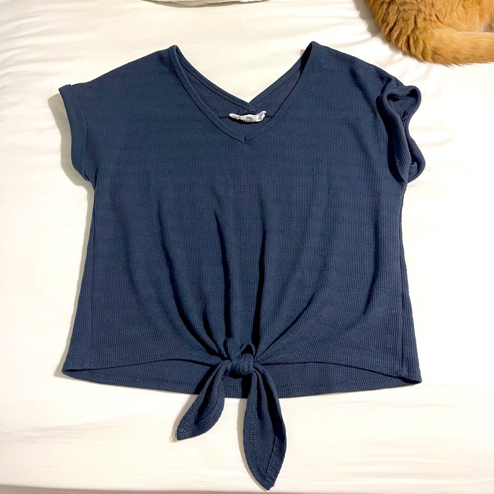 Blue Cropped T-Shirt